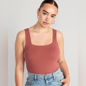 Old Navy Rouge Square Neck Tank Bodysuit | Women | L